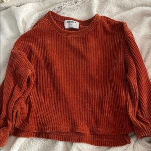Old Navy Kids Burnt Orange Ribbed Crewneck Sweater